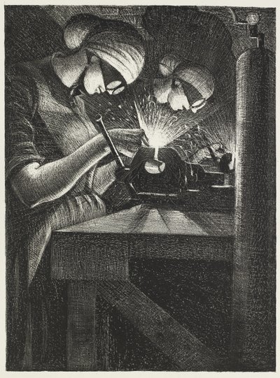 Asetilen Kaynakçıları, 1917 by Christopher Richard Wynne Nevinson