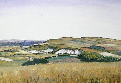 Amberley (kağıt üzerine sulu boya ve guaj boya) by Christopher Richard Wynne Nevinson