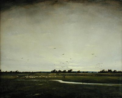 Bir İngiliz Manzarası, Romney Marsh (tuval üzerine yağlı boya) by Christopher Richard Wynne Nevinson