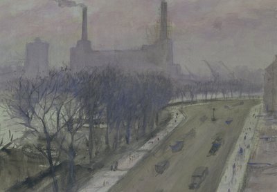 Battersea Elektrik Santrali, c.1935 by Christopher Richard Wynne Nevinson