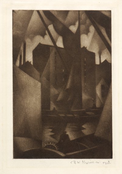 Rıhtım, 1918 by Christopher Richard Wynne Nevinson
