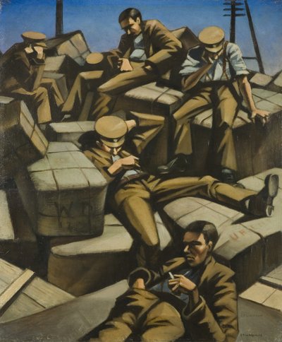Köpek Yorgun, c.1916 (tuval üzerine yağlı boya) by Christopher Richard Wynne Nevinson