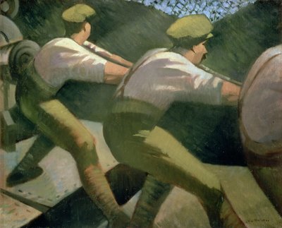 Siperlere Silah Yükleme, 1918 by Christopher Richard Wynne Nevinson