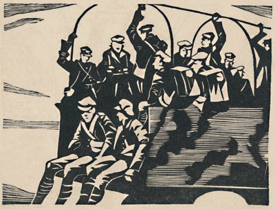 Kamyon Atlayıcıları, 1919 by Christopher Richard Wynne Nevinson