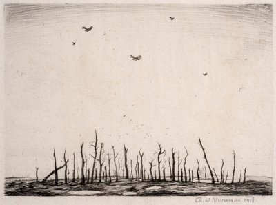 O Lanetli Wood, 1918 (kuru nokta) by Christopher Richard Wynne Nevinson