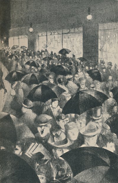 Islak Akşam, Oxford Caddesi, 1919 by Christopher Richard Wynne Nevinson