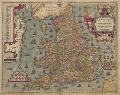 Anglia: İngiltere ve Galler, 1579 by Christopher Saxton