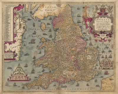 Anglia: İngiltere ve Galler. 1579 by Christopher Saxton