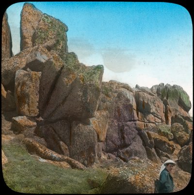 Bayan Dilek Koltuğu, Logan Rock, Treen, Cornwall yakınlarında, 19. yüzyılın sonu veya 20. yüzyılın başı. by Church Army Lantern Department