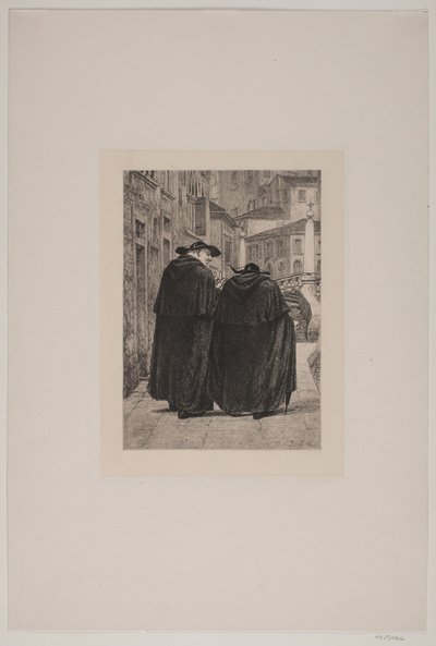 iki Romalı rahip by Cilius Johannes Konrad Andersen