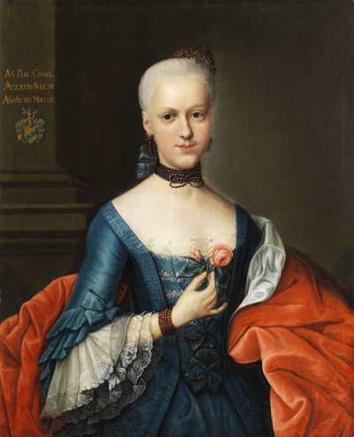Genç bir asil hanımın portresi by Circle of Johann Heinrich Tischbein