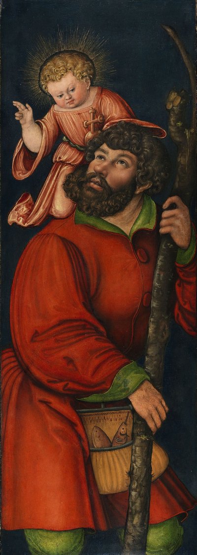 Almanca: Der heilige Christophorus Aziz Christopher by Circle of Lucas Cranach the Elder