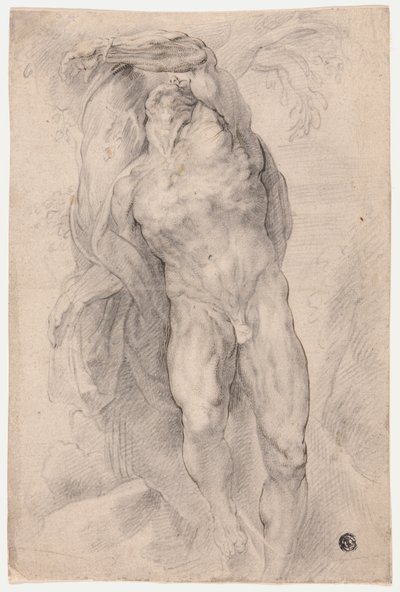 Ağaca Bağlanmış Çıplak Erkek by Circle of Peter Paul Rubens