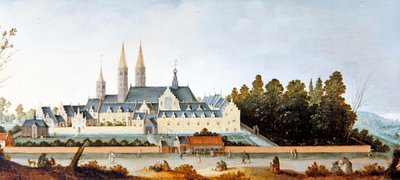 Egmond Manastırı ve Kalesi (panelde yağ) by Claes Jacobsz. van der Heck