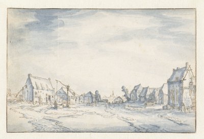 köy manzarası by Claes Jansz. Visscher (II) (attributed to)