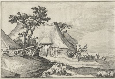 Koyun ve Keçi ile Çiftlik ve Çoban Çiftlikleri olan manzaralar (dizi başlığı) by Claes Jansz. Visscher (II)