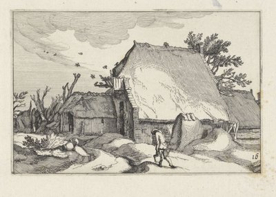 Çiftlik ve İki Kovalı Adam Çiftlikli Manzaralar (dizi başlığı) by Claes Jansz. Visscher (II)