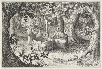 İsa ve Samiriyeli Kadın by Claes Jansz. Visscher (II)