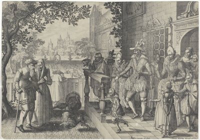 Zengin çocuklar, fakir ebeveynler by Claes Jansz. Visscher (II)