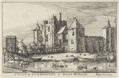 Purmerend'deki Purmersteijn Kalesi by Claes Jansz. Visscher (II)