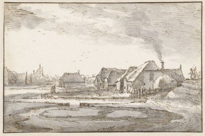 Braakjes yakınlarındaki Spaarndammerdijk by Claes Jansz. Visscher (II)