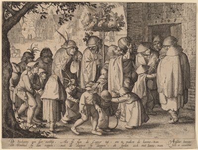 Cüzzamlıların Ziyafet Alayı by Claes Jansz Visscher