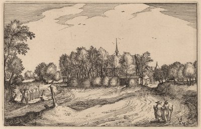 bir manastır by Claes Jansz Visscher after Johannes van Doetechum, the Elder after Lucas