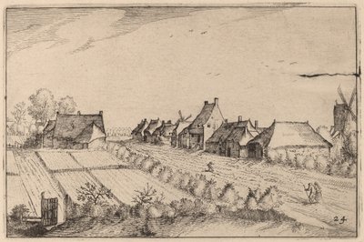 Tarlalar ve Bir Yol by Claes Jansz Visscher after Johannes van Doetechum, the Elder after Lucas