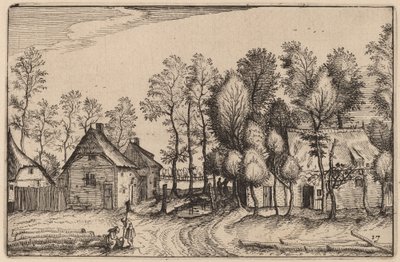 Oyulmuş Ağaçlarla Peyzaj by Claes Jansz Visscher after Johannes van Doetechum, the Elder after Lucas