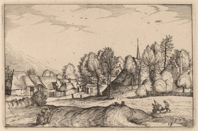 Köye Giden Yol by Claes Jansz Visscher after Johannes van Doetechum, the Elder after Lucas