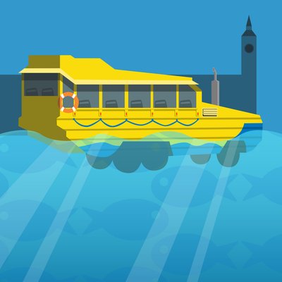 Amfibi Londra Ördek Tur Otobüsü by Claire Huntley