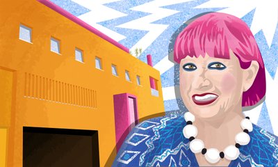 Dame Zandra Rhodes ve Bermondsey, Londra