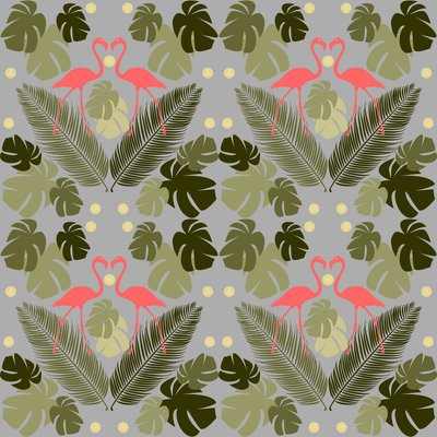 Flamingo ve Avuç İçi by Claire Huntley