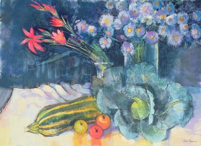 Meyve ve Çiçeklerle Natürmort by Claire Spencer