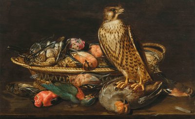 Clara Peeters Alaca Şahin ve Kuşlarla Natürmort by Clara Peeters
