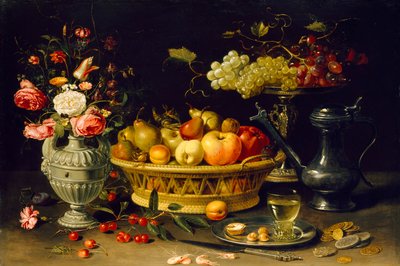 Meyve ve Çiçeklerin Natürmortu, 1608-1621 by Clara Peeters