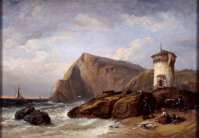 Terracina Kulesi, 1854 by Clarkson Stanfield
