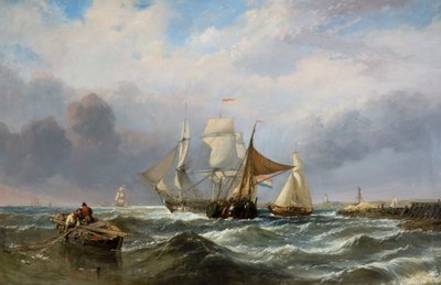 Hollanda Sahili Açıklarında Gemiler, 1829-1860. by Clarkson Stanfield