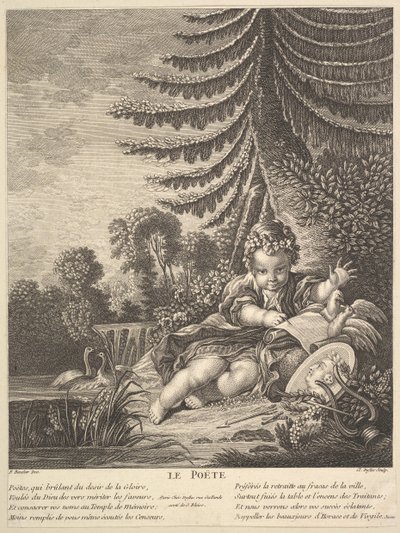 Şair, yaklaşık 1753. by Claude Augustin Duflos