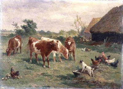 Yemlikteki Köpek (panel üzerine yerleştirilmiş tuval üzerine yağlıboya) (çift için bkz. 70858) by Claude Cardon
