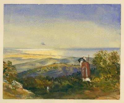 Mahrakah, Carmel (kağıt üzerinde wc ve kalem) by Claude Conder