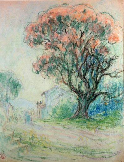 Pembe ağaç (kağıt üzerinde pastel) by Claude Emile Schuffenecker