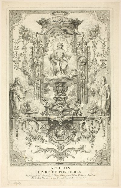 Apollon, Portieres Kitabından by Claude Gillot