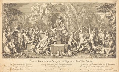 Feste de Bacchus, celebree par des Satyres et des Bacchantes (Bacchus Bayramı Kutlaması Satyrs ve Bacchanales tarafından derecelendirildi) by Claude Gillot
