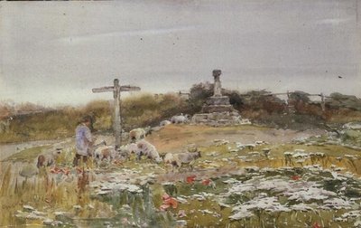 Kavşakta (kağıt üzerine suluboya) by Claude Hayes