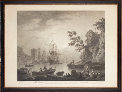 On Fransız çelik gravürü by Claude Joseph (after) Vernet