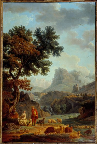 La bergere des Alpes Tablosu, Joseph Vernet by Claude Joseph Vernet