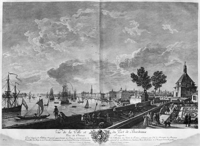 Charles Nicolas Cochin the Younger tarafından oyulmuş "Les Ports de France" serisi Chateau Trompette