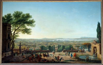 Liman ve Toulon şehrinin görünümü Joseph Vernet (1714-1789) tarafından 18. yüzyıl Güneşi. 1,65x2,63 m by Claude Joseph Vernet
