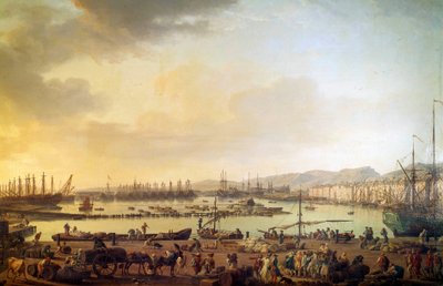 Toulon limanının görünümü Joseph Vernet (1714-1789) tarafından 18. yüzyıl Paris, Musee de la Marine by Claude Joseph Vernet